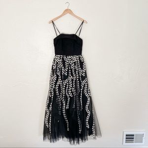 NWT [bcbgmaxazria] floral embroidered tulle gown